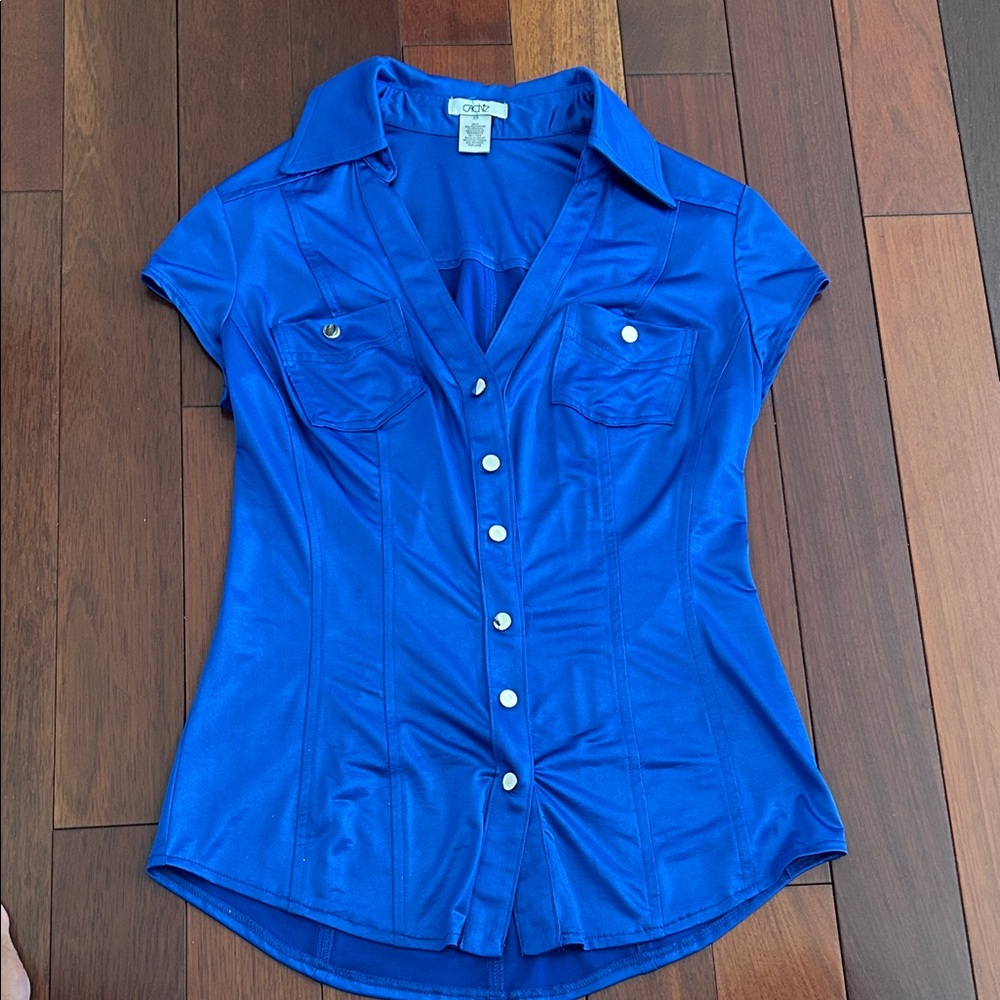 Cache Royal Blue Button-Down Shirt